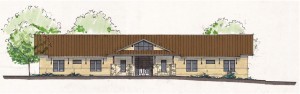 New Rendering of Rough Hollow Building