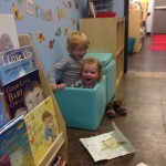 Even waiting in line to use the potty is made into a fun game with these two loves!